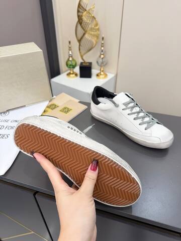 Golden Goose Superstar White Grey Black Skate Shoe (BS-87383)
