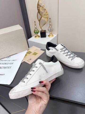 Golden Goose Superstar White Grey Black Skate Shoe (BS-87383)