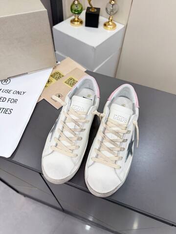 Golden Goose Superstar White Silver Pink Off White Skate Shoe (BS-87386)