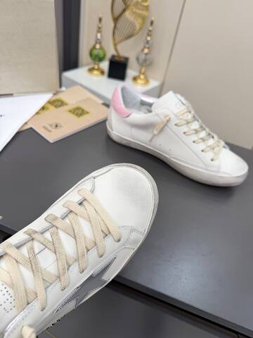 Golden Goose Superstar White Silver Pink Off White Skate Shoe (BS-87386)