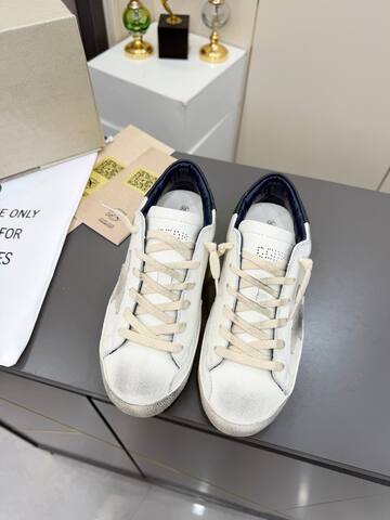 Golden Goose Superstar White Grey Navy Skate Shoe (BS-87382)