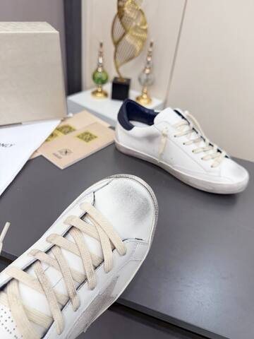 Golden Goose Superstar White Grey Navy Skate Shoe (BS-87382)