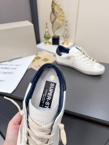 Golden Goose Superstar White Grey Navy Skate Shoe (BS-87382)