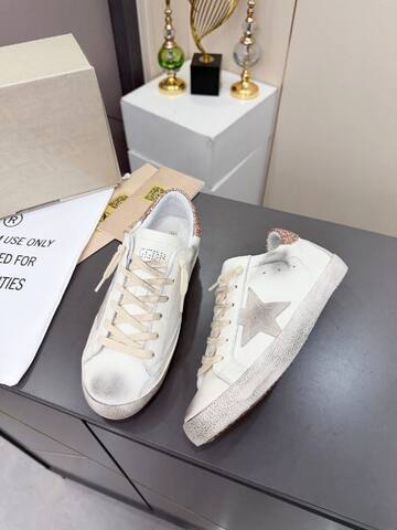Golden Goose Superstar White Silver Rose Gold Sneaker (BS-87379)