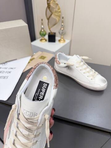 Golden Goose Superstar White Silver Rose Gold Sneaker (BS-87379)