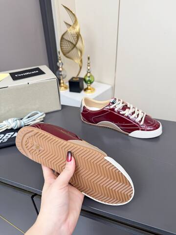 Golden Goose Truestar Burgundy Orange Beige White Light Blue Skate Shoe (BS-87371)