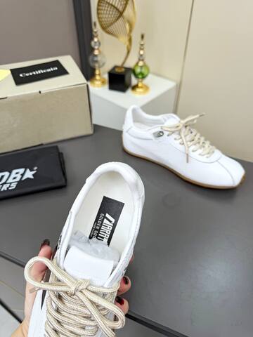 Golden Goose Running Sole White Black Beige Brown Sneaker (BS-87363)