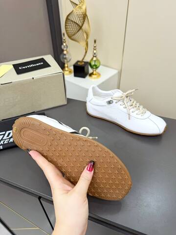 Golden Goose Running Sole White Black Beige Brown Sneaker (BS-87363)