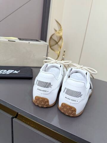 Golden Goose Running Sole White Black Beige Brown Sneaker (BS-87363)