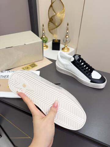 Golden Goose Stardan White Black Off White Skate Shoe (BS-87373)