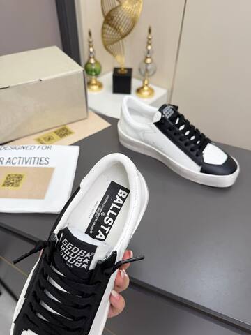 Golden Goose Stardan White Black Off White Skate Shoe (BS-87373)