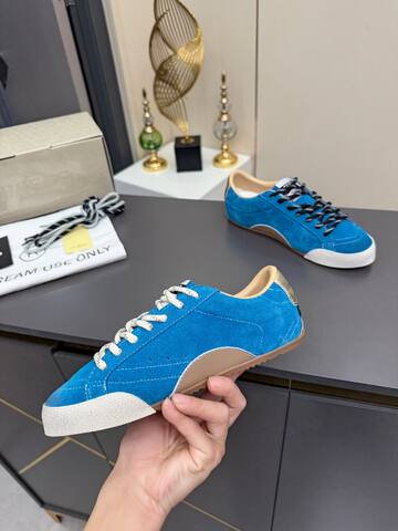Golden Goose True Star Blue Black Beige White Gold Skate Shoe (BS-87353)