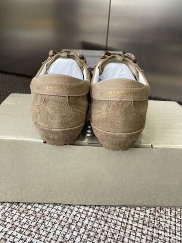 Golden Goose GGDB Golden Goose New Khaki Light Brown Silver White Sneaker (BS-87449)
