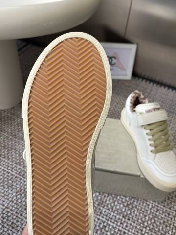 Golden Goose GGDB Golden Goose New White Cream Beige Leopard Skate Shoe (BS-87448)