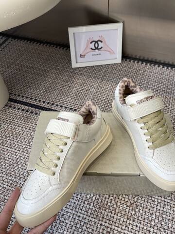 Golden Goose GGDB Golden Goose New White Cream Beige Leopard Skate Shoe (BS-87448)