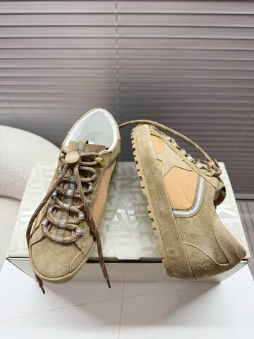 Golden Goose Super Star Khaki Tan White Grey Sneaker (BS-87396)