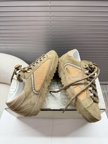 Golden Goose Super Star Khaki Tan White Grey Sneaker (BS-87396)