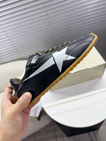 Golden Goose GGDB Golden Goose Deluxe Brand Black White Gold Brown Sneaker (BS-87401)