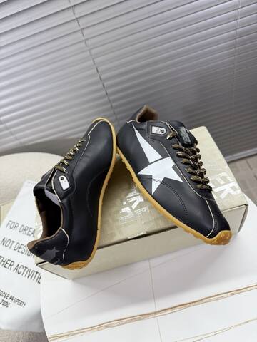 Golden Goose GGDB Golden Goose Deluxe Brand Black White Gold Brown Sneaker (BS-87401)