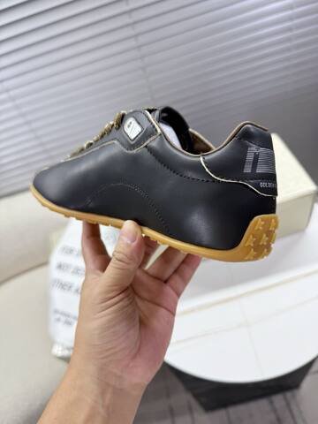 Golden Goose GGDB Golden Goose Deluxe Brand Black White Gold Brown Sneaker (BS-87401)