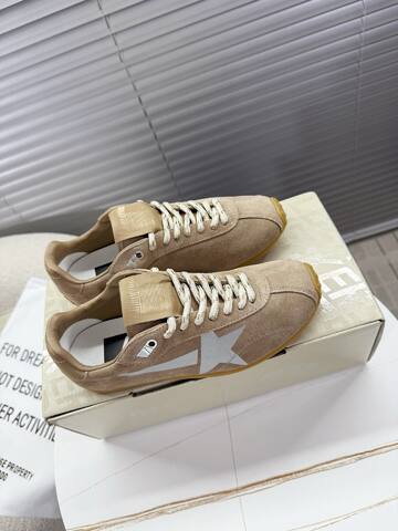 Golden Goose Running Marathon Beige Silver Gum Brown Sneaker (BS-87399)