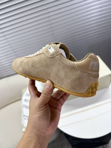 Golden Goose Running Marathon Beige Silver Gum Brown Sneaker (BS-87399)