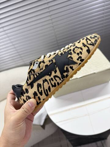 Golden Goose Running Marathon Beige Black Gum White Sneaker (BS-87398)