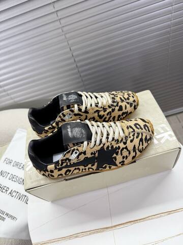 Golden Goose Running Marathon Beige Black Gum White Sneaker (BS-87398)
