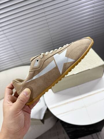 Golden Goose Running Marathon Beige Silver Gum Brown Sneaker (BS-87399)