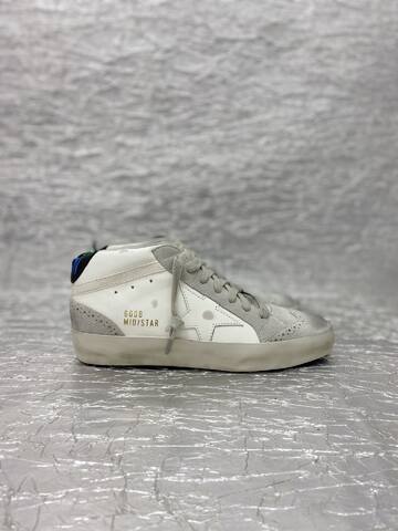 Golden Goose Mid Star White Light Grey Off White Black Blue Skate Shoe (BS-87513)