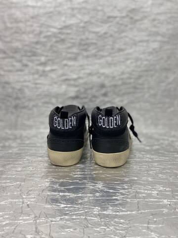 Golden Goose Mid Star Black Cream Gold Sneaker (BS-87512)