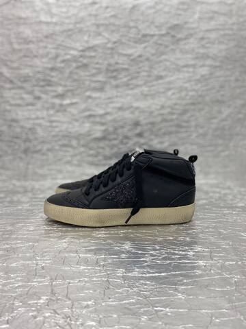 Golden Goose Mid Star Black Cream Gold Sneaker (BS-87512)