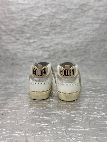 Golden Goose Mid Star White Cream Silver Pink Gold Sneaker (BS-87511)