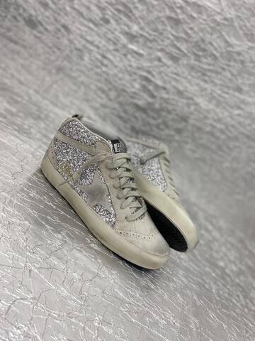 Golden Goose Midstar Silver Off White Beige Sneaker (BS-87509)