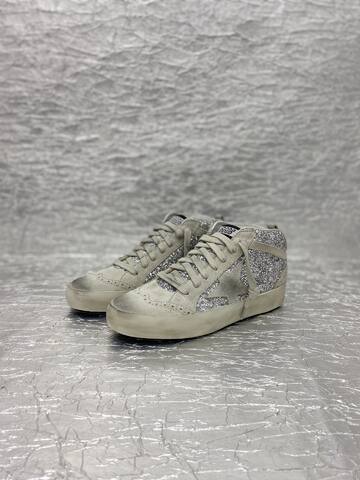 Golden Goose Midstar Silver Off White Beige Sneaker (BS-87509)