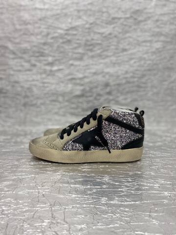 Golden Goose Midstar Silver Black Beige Skate Shoe (BS-87508)