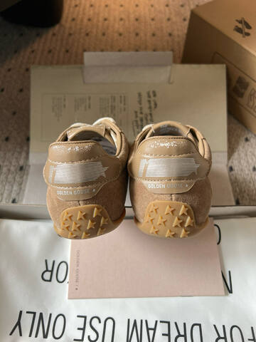 Golden Goose Marathon Tan Silver Gum Sneaker (BS-87487)