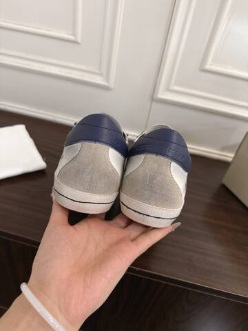 Golden Goose Super Star White Navy Blue Grey Skate Shoe (BS-87458)