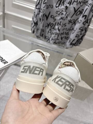 Golden Goose GGDBNew Golden Goose Deluxe Brand SNERKERS GGDB Off White Beige Leopard Skate Shoe (BS-87408)