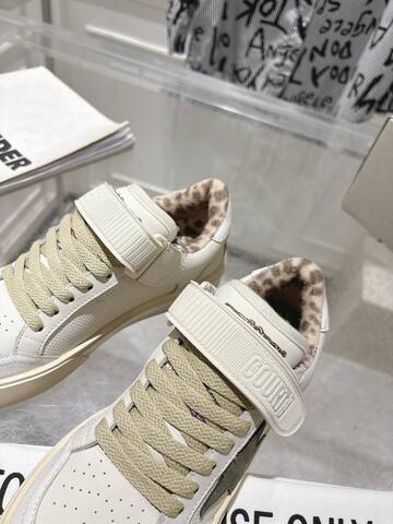 Golden Goose GGDBNew Golden Goose Deluxe Brand SNERKERS GGDB Off White Beige Leopard Skate Shoe (BS-87408)