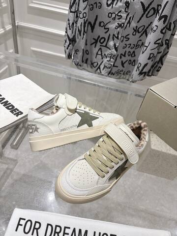 Golden Goose GGDBNew Golden Goose Deluxe Brand SNERKERS GGDB Off White Beige Leopard Skate Shoe (BS-87408)