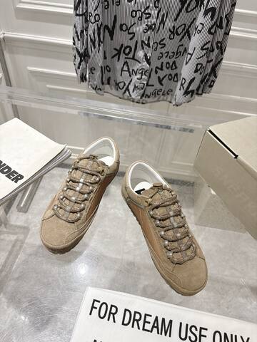 Golden Goose GGDBNew Golden Goose Deluxe Brand SNERKERS GGDB Khaki Light Brown Silver White Sneaker (BS-87407)