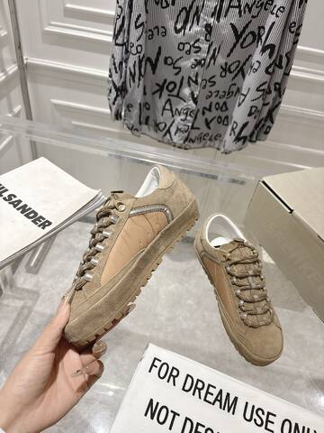 Golden Goose GGDBNew Golden Goose Deluxe Brand SNERKERS GGDB Khaki Light Brown Silver White Sneaker (BS-87407)