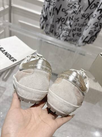 Golden Goose Stardan Beige Silver White Sneaker (BS-87406)