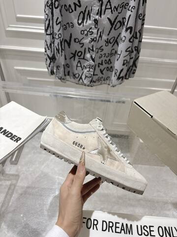 Golden Goose Stardan Beige Silver White Sneaker (BS-87406)