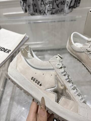 Golden Goose Stardan Beige Silver White Sneaker (BS-87406)