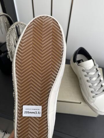 Golden Goose Super Star For Dreamers Only White Black Grey Gold Skate Shoe (BS-87486)