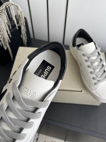 Golden Goose Super Star For Dreamers Only White Black Grey Gold Skate Shoe (BS-87486)