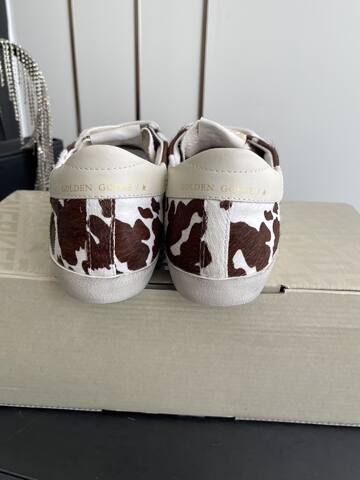 Golden Goose Super Star White Brown Cream Off White Skate Shoe (BS-87484)