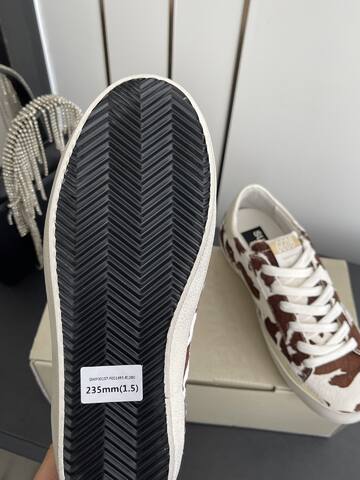 Golden Goose Super Star White Brown Cream Off White Skate Shoe (BS-87484)